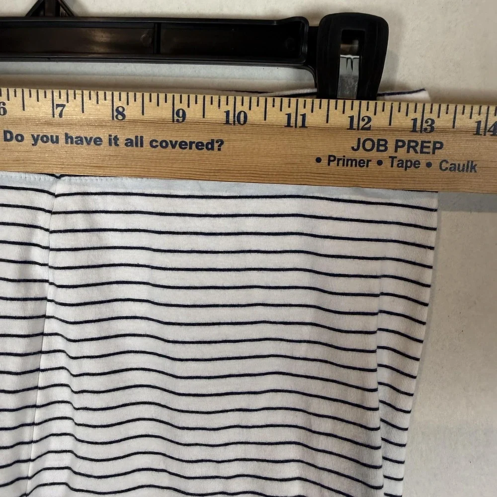 Gymboree Leggings Girls 14 White Stripe Jersey Ankle Elastic Waist Spring